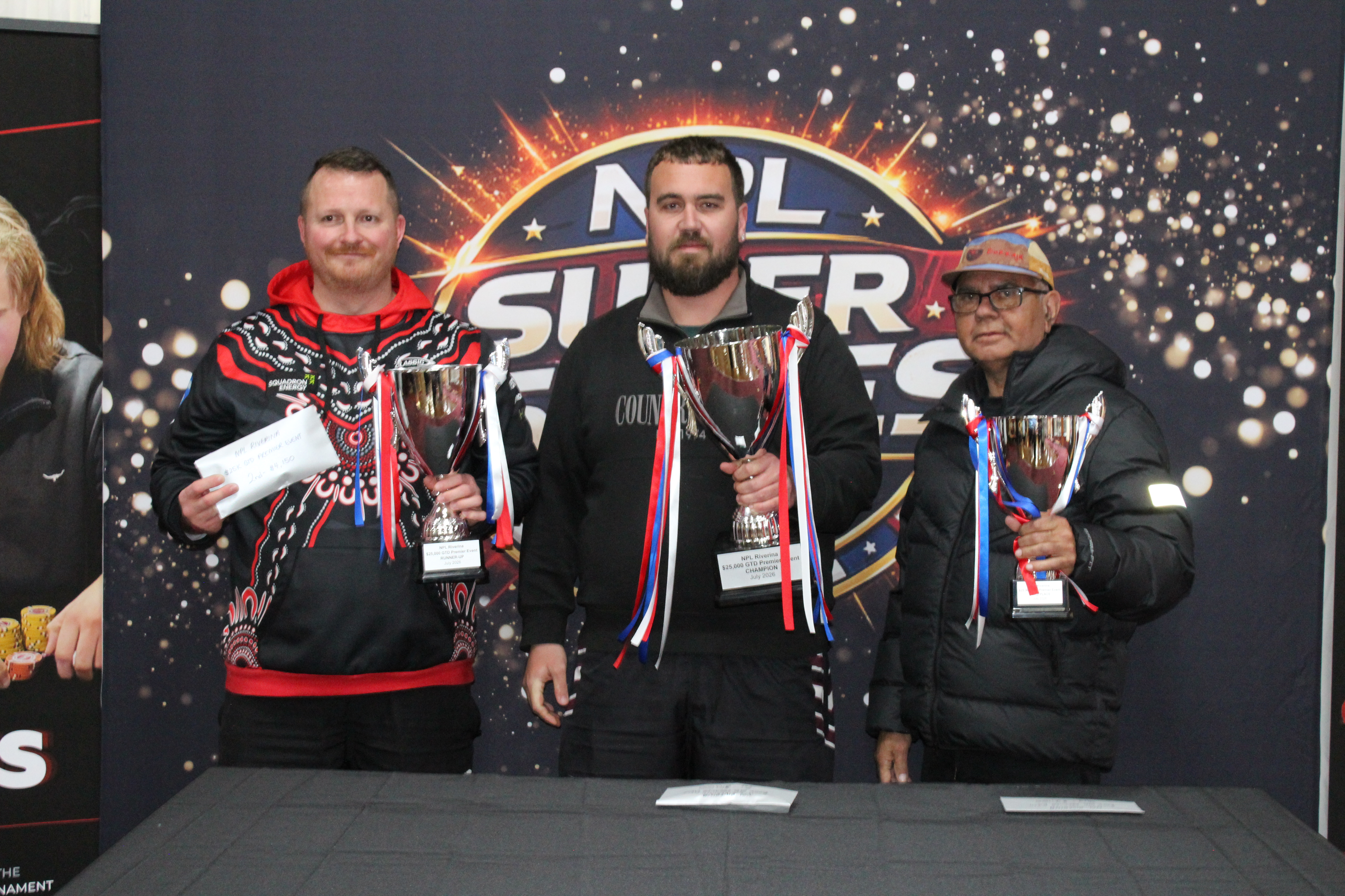 Top three finishers from the $25,000 GTD Premier Series